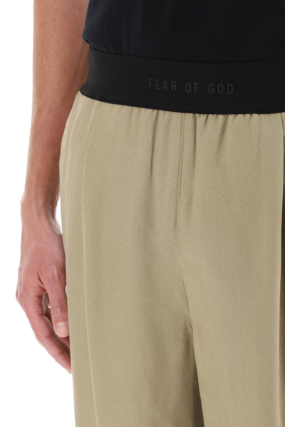 Shop Fear Of God Everyday Trousers In Beige,black