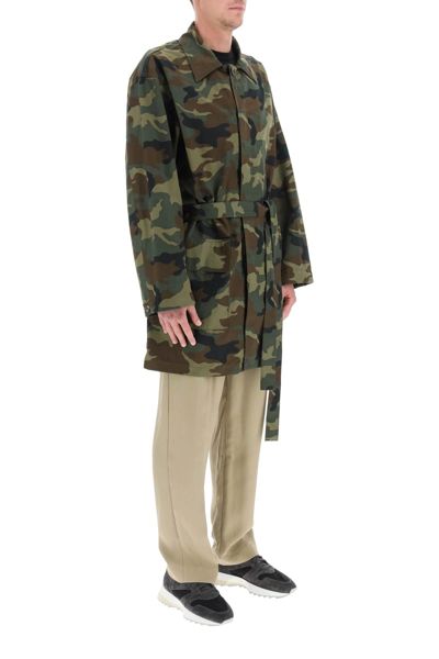 Shop Fear Of God Camo Military Coat In Khaki,brown,black