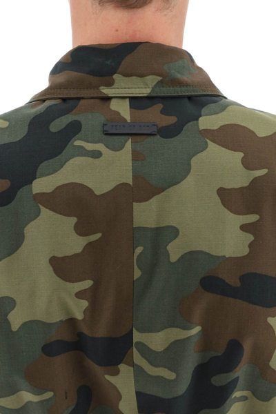 Shop Fear Of God Camo Military Coat In Khaki,brown,black