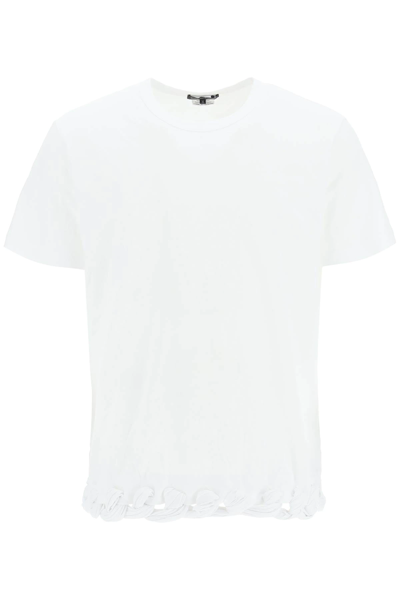 Shop Comme Des Garçons Homme Deux T-shirt With Knots In White
