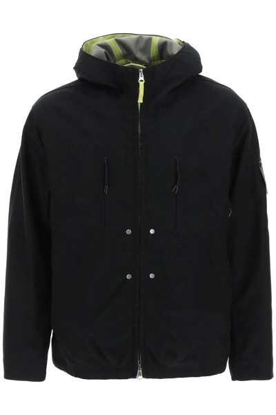 Stone Island Shadow Project 2-in-1 Jacket In Poly Wool Diagonal 3l In Black  | ModeSens
