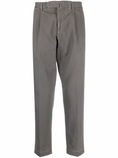 Shop Dell'oglio Cotton Jersey Trousers In Grau