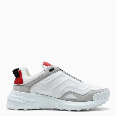Shop Givenchy White/grey/red City Sneakers