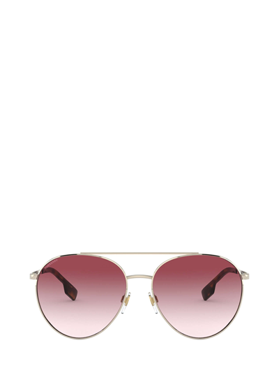 Shop Burberry Sunglasses In Pale Gold