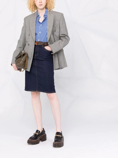 Ralph Lauren High-rise Denim Skirt In Blue