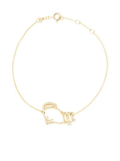 Shop Aliita 9kt Yellow Gold Miau Chain Bracelet