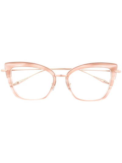 Shop Dita Eyewear Armoly Cat-eye Frame Glasses In Gold