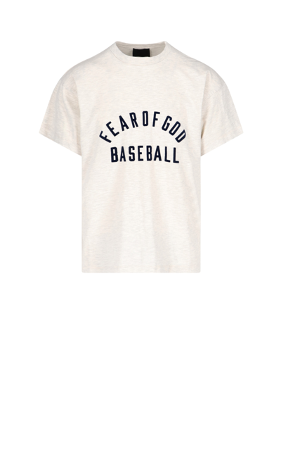 Shop Fear Of God 'baseball' T-shirt In White