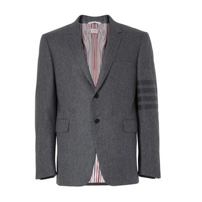 Shop Thom Browne 4-bar Classic Blazer In Med Grey