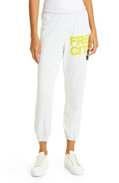 Shop Freecity Large Logo Sweatpants In Moonglow