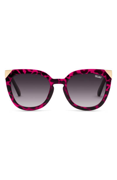 Shop Quay Noosa 55mm Cat Eye Sunglasses In Pink Tort/ Smoke