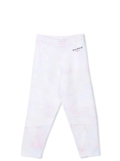 Shop Balmain Trousers With Tie Dye Pattern In Tie-dye