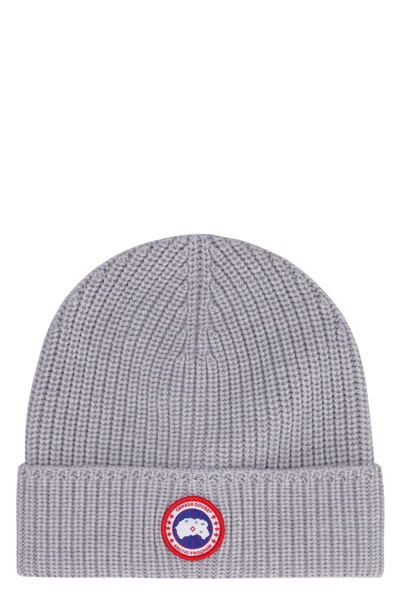 Shop Canada Goose Wool Hat In Grey