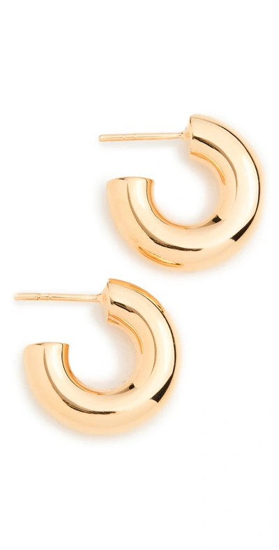 Shop Missoma Gold Medium Chubby Hoop Earrings