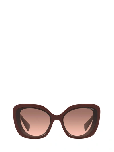 Shop Miu Miu Eyewear Sunglasses In Pink Bordeaux