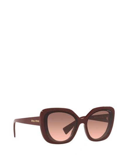 Shop Miu Miu Eyewear Sunglasses In Pink Bordeaux