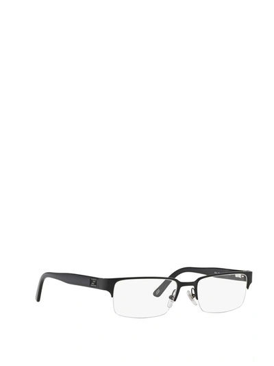 Versace 53mm Rectangle Optical Glasses In Matte Black