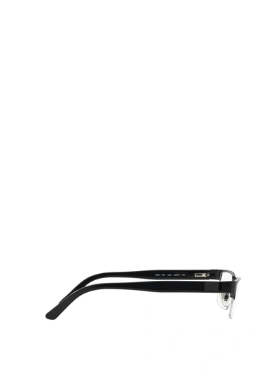 Versace 53mm Rectangle Optical Glasses In Matte Black