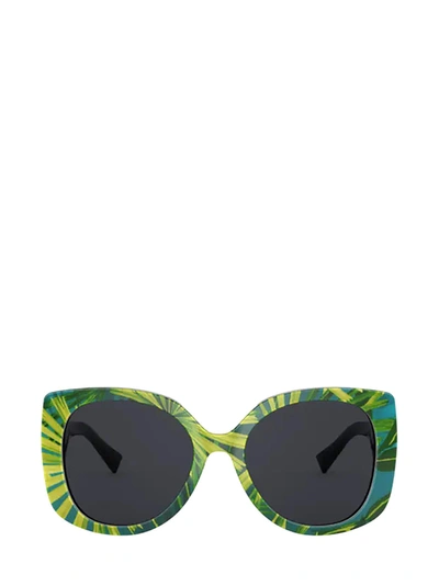 Shop Versace Eyewear Sunglasses In Print Palms