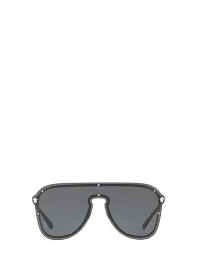 Shop Versace Eyewear Sunglasses In Silver