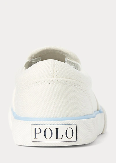 Shop Polo Ralph Lauren Bal Harbour Ii Polo Bear Slip-on Sneaker In Crean