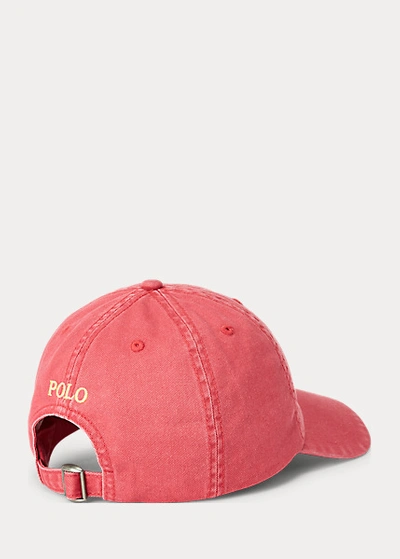 Shop Polo Ralph Lauren Cotton Chino Ball Cap In Nantucket Red