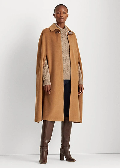 Lauren Ralph Lauren Wool Blend Cape Coat In New Vicuna | ModeSens