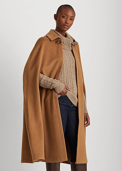 Lauren Ralph Lauren Wool Blend Cape Coat In New Vicuna | ModeSens