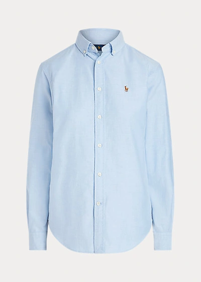 Shop Ralph Lauren Classic Fit Oxford Shirt In Blue Hyacinth