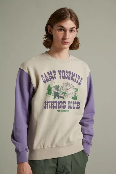 Shop Parks Project Camp Yosemite Crew Neck Sweatshirt In Purple