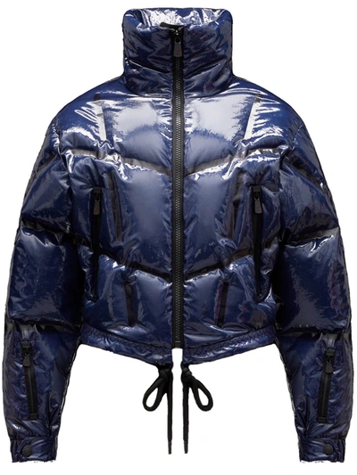 Shop Moncler Blue Siguret Down Jacket