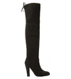 Steve Madden Suede Over-the-knee Boots In Black-micro Fibre