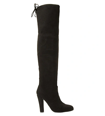 Steve Madden Suede Over-the-knee Boots In Black-micro Fibre