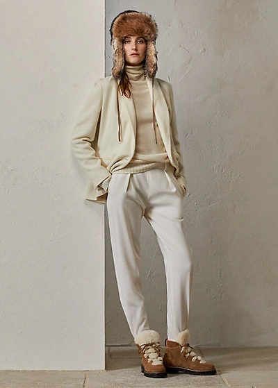 Polo Ralph Lauren Adalene Wool Twill Pant In Cream