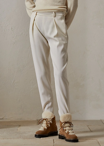 Polo Ralph Lauren Adalene Wool Twill Pant In Cream