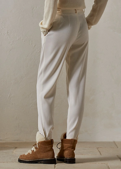 Polo Ralph Lauren Adalene Wool Twill Pant In Cream