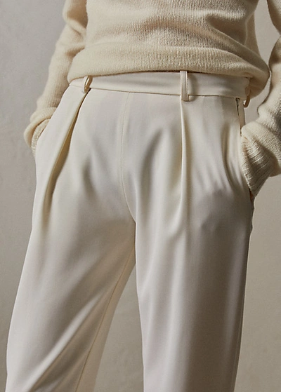Polo Ralph Lauren Adalene Wool Twill Pant In Cream