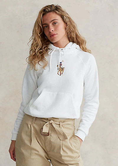 Shop Ralph Lauren Polo Bear Embroidered Hoodie In White