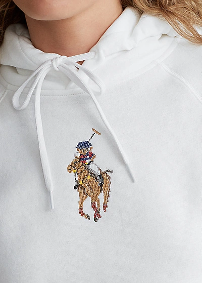 Shop Ralph Lauren Polo Bear Embroidered Hoodie In White