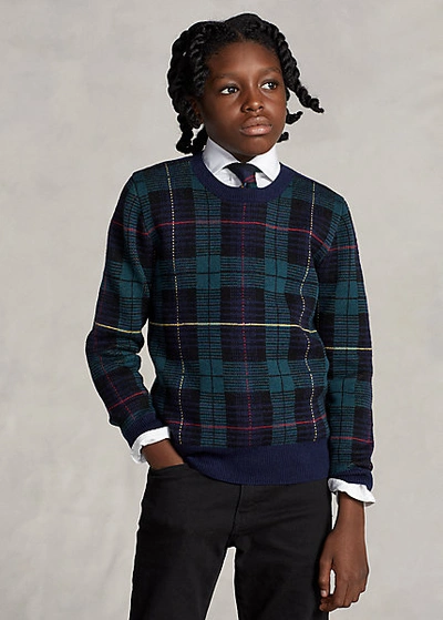 Ralph lauren plaid sweater top