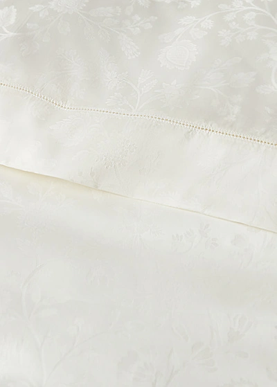 Shop Ralph Lauren Ashmont Sateen Duvet Cover In Cream Duvet