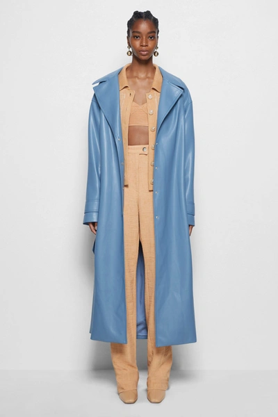 Shop Pre-fall 2021 Ready-to-wear Paulette Vegan Leather Trench In Blue