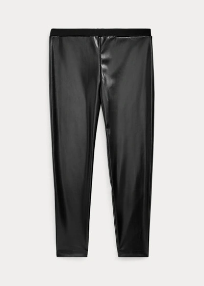 Shop Polo Ralph Lauren Vegan-leather Legging In Polo Black