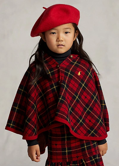 Polo Ralph Lauren Kids' Plaid Wool Poncho In Red Plaid | ModeSens
