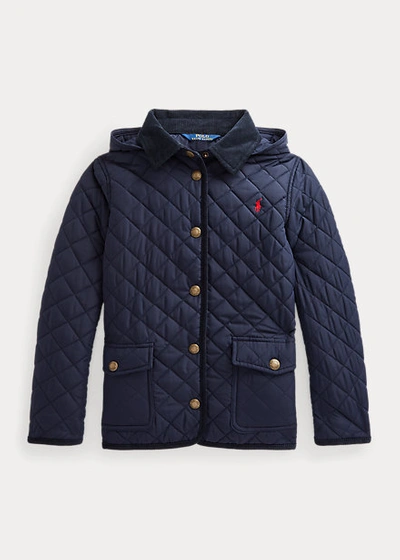 Shop Polo Ralph Lauren Quilted Water-resistant Barn Jacket In Collection Navy