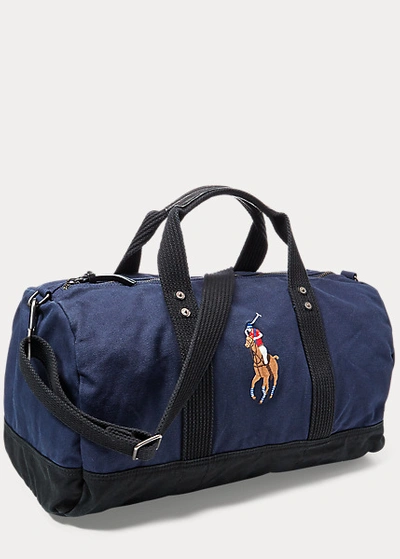 Ralph Lauren Canvas Big Pony Duffel Bag In Navy/black | ModeSens