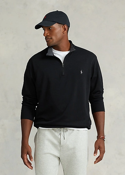 Shop Polo Ralph Lauren Luxury Jersey Quarter-zip Pullover In Andover Heather/grey