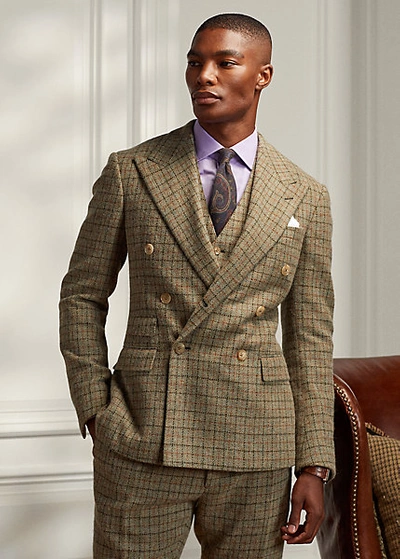 Ralph Lauren Kent Checked Wool Tweed Suit Jacket In Loden Multi | ModeSens