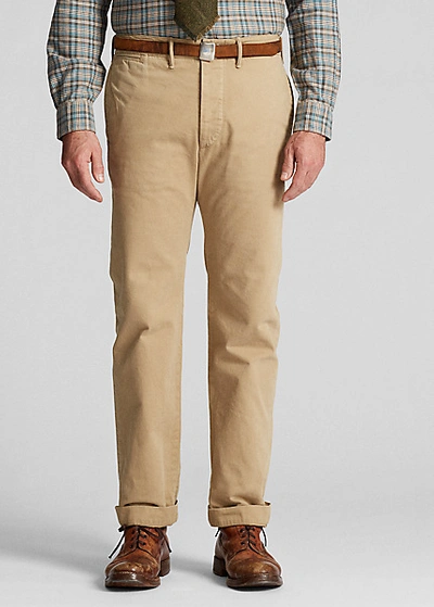 Shop Double Rl Officer Chino Pant In New Military Khaki