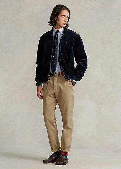 Shop Ralph Lauren Stretch Corduroy Jacket In Collection Navy